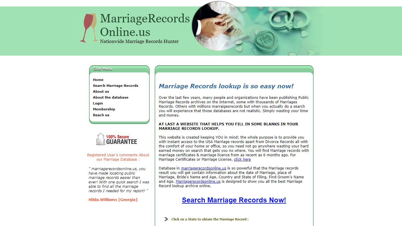 Marriage Records Online, USA Public Marriage Record